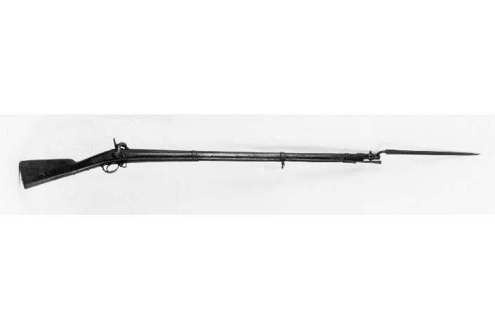 fucile a luminello con baionetta - mod. 1853 francese, opera isolata di Premiata Fabbrica Sociale Brescia (terzo quarto sec. XIX)