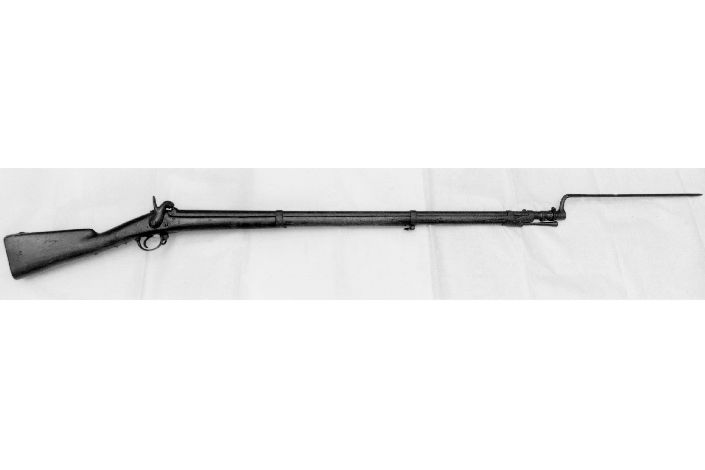 fucile a luminello con baionetta - mod. 1853 francese, opera isolata di Premiata Fabbrica Sociale Brescia (terzo quarto sec. XIX)
