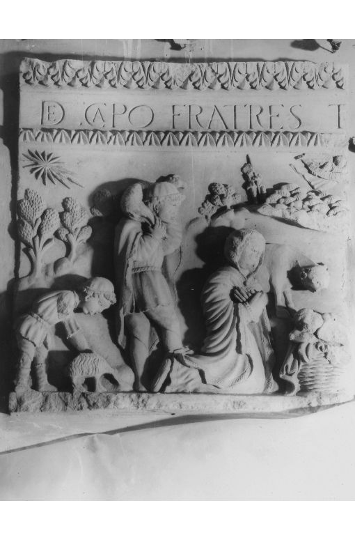 adorazione dei pastori (rilievo, frammento) - ambito Italia meridionale (secc. XVII/ XX)