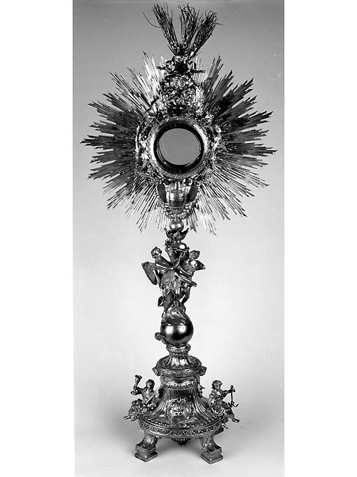 ostensorio - a raggiera - manifattura napoletana (sec. XIX)