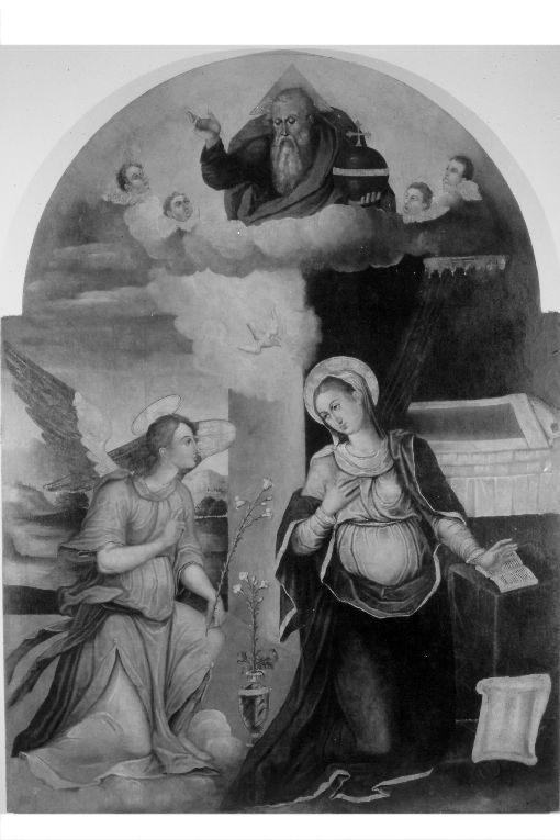 Annunciazione (dipinto) di D'Orlando Donato Antonio (inizio sec. XVII)