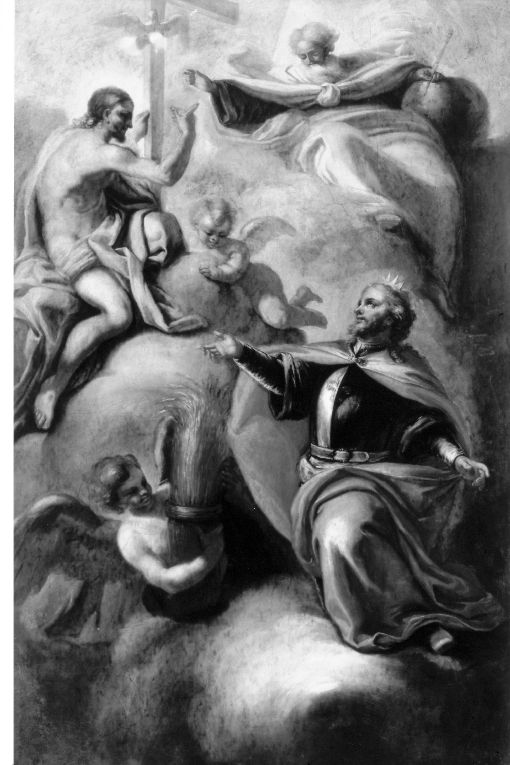 Trinità che appare a San Casimiro (dipinto) - ambito napoletano (sec. XVIII)