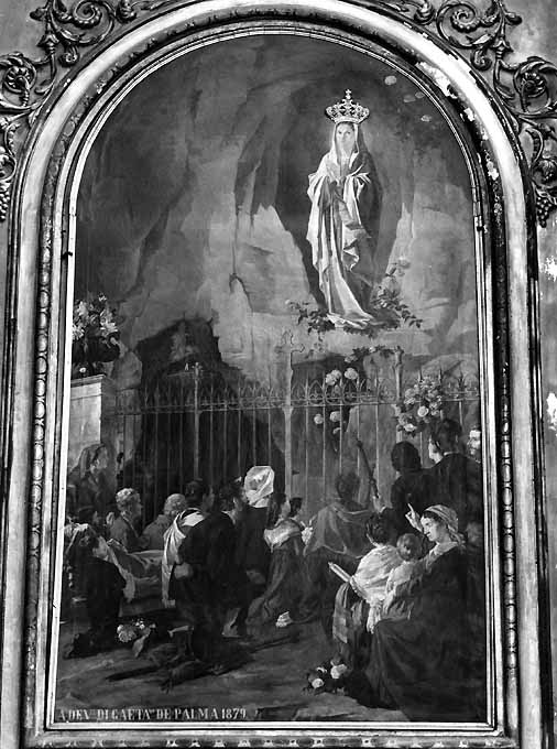 Madonna di Lourdes (dipinto) di Spinelli Francesco (attribuito) (sec. XIX)