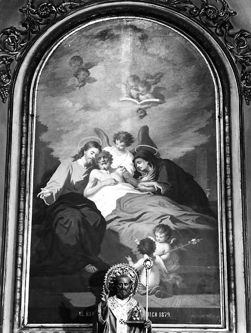 morte di San Giuseppe (dipinto) di Montrone Michele (sec. XIX)