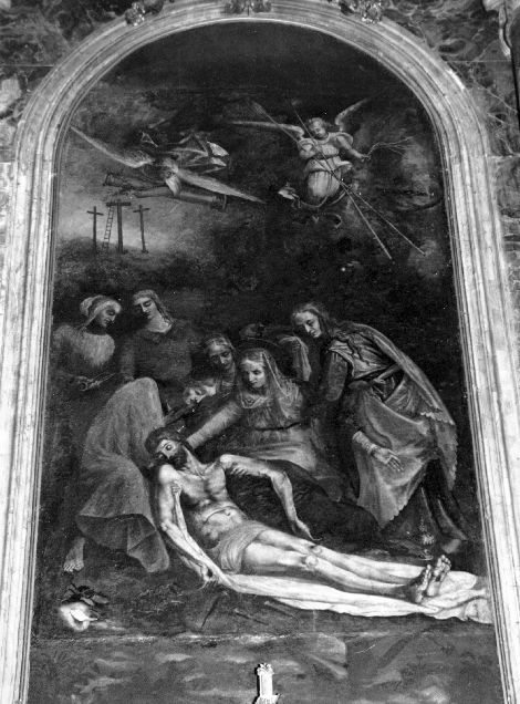 compianto sul Cristo morto (dipinto) di Solario Antonio (sec. XVI)