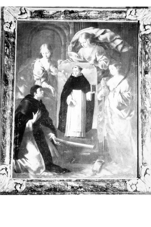 trasporto dell'immagine di San Domenico a un monaco di Soriano (dipinto) di Altobello Francesco Antonio (seconda metà sec. XVII)