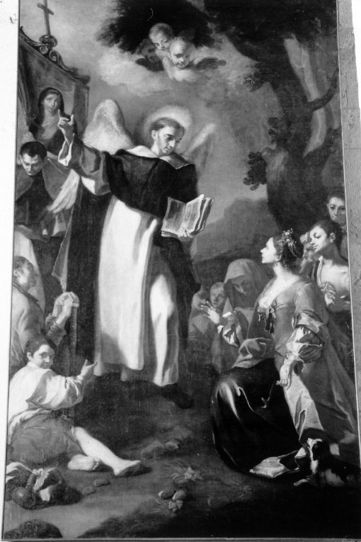 San Vincenzo Ferrer predica (dipinto) di Bonito Giuseppe (sec. XVIII)