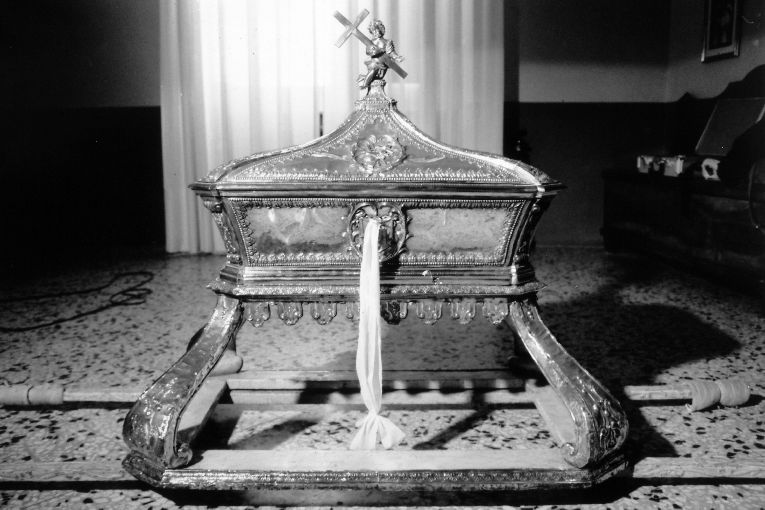 reliquiario a teca - a sarcofago - ambito pugliese (secc. XVII/ XVIII)