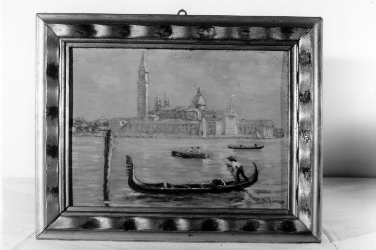 Veduta dell'Isola di San Giorgio (Venezia) (dipinto) di Di Rienzo Carmine (sec. XX)
