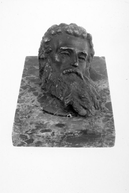 Volto maschile barbuto (scultura) - ambito Italia meridionale (secc. XIX/ XX)