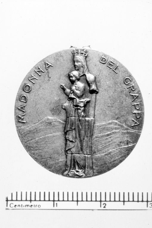 Madonna del Grappa (recto) (medaglia) - ambito ligure (sec. XX)
