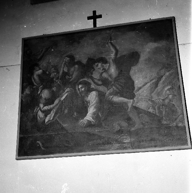stazione III: Gesù cade sotto la croce la prima volta (dipinto, elemento d'insieme) di Quercia Joachim (sec. XVIII)