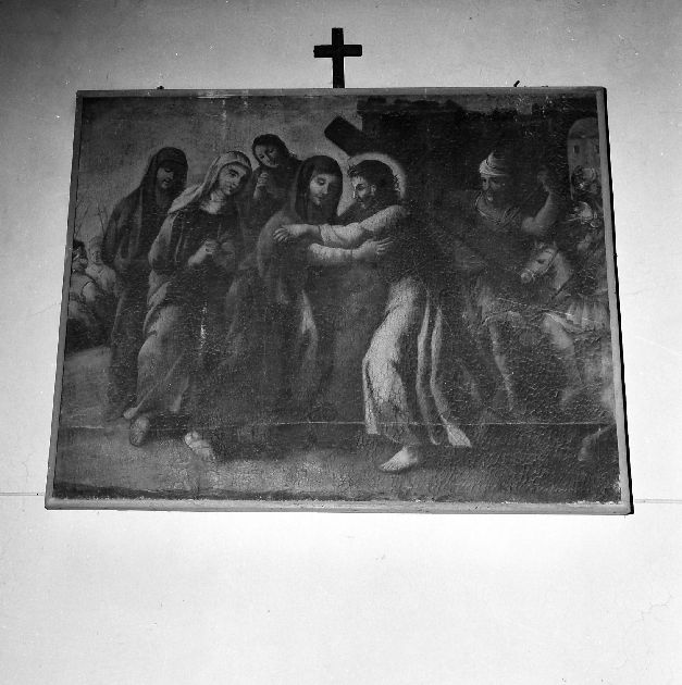 stazione IV: Gesù incontra la Madonna (dipinto, elemento d'insieme) di Quercia Joachim (sec. XVIII)