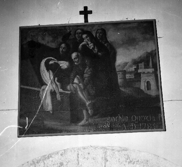 stazione XIV: Gesù deposto nel sepolcro (dipinto, elemento d'insieme) di Quercia Joachim (sec. XVIII)