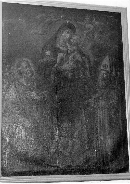 Madonna con Bambino tra San Biagio e San Giuseppe (dipinto) - ambito pugliese (sec. XVIII)