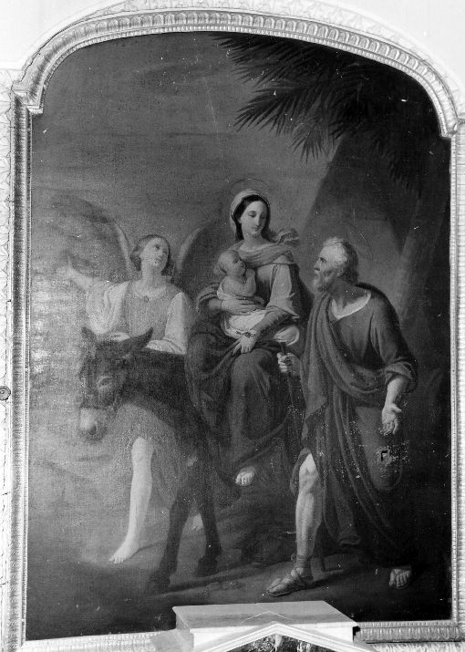 fuga in Egitto (dipinto) di Rolli Anna (sec. XIX)