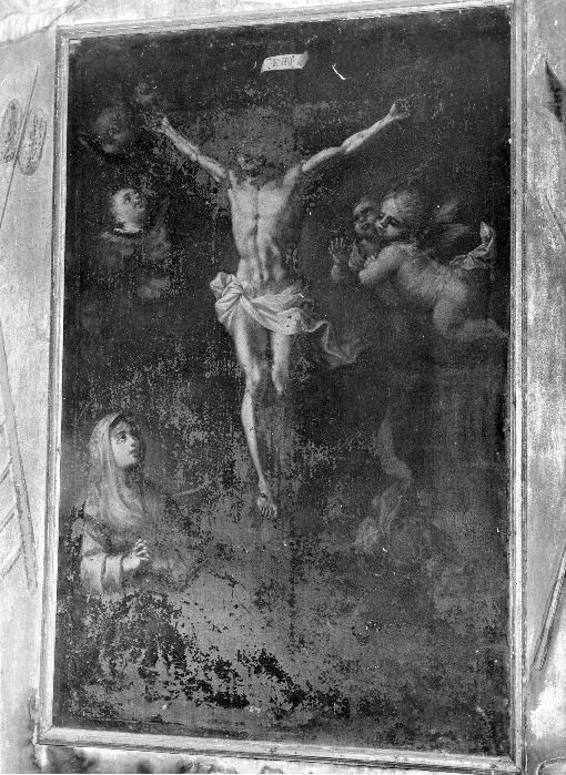 Cristo crocifisso e angeli (dipinto) - ambito pugliese (sec. XVI)