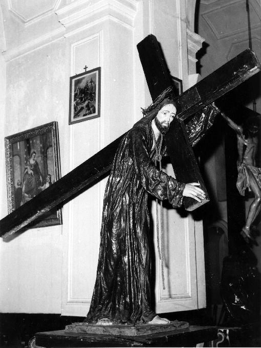 Cristo portacroce (statua) - ambito Italia meridionale (sec. XVIII)