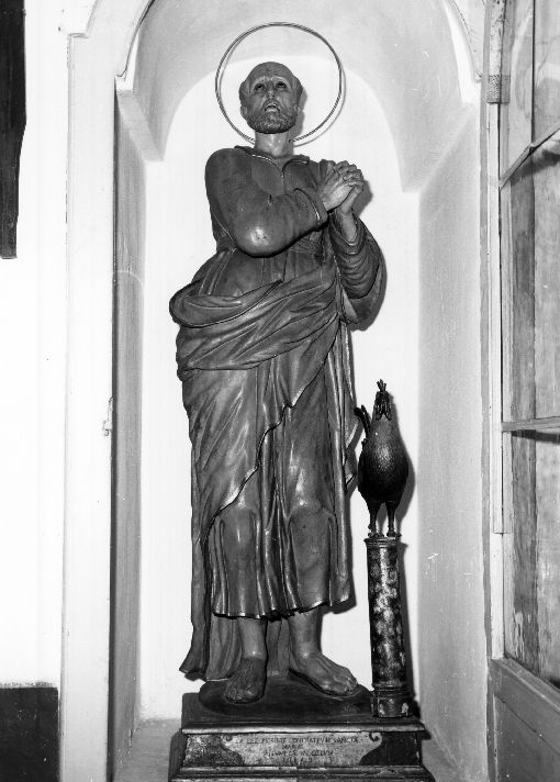 San Pietro con il gallo (statua) di Brudaglio Riccardo (sec. XVIII)