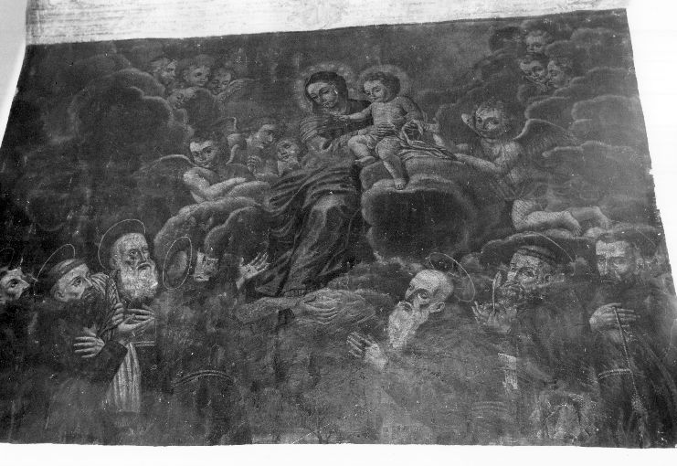 Madonna con Bambino e Santi cappuccini (dipinto) - ambito pugliese (sec. XVIII)