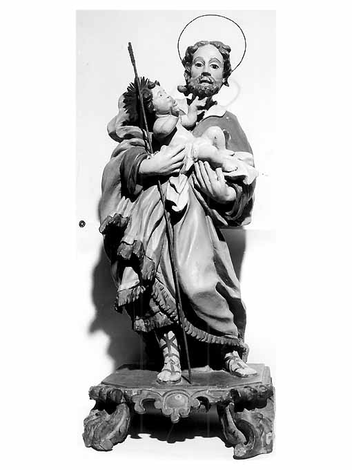 San Giuseppe e Gesù Bambino (statuetta devozionale) - ambito napoletano (prima metà sec. XVIII)