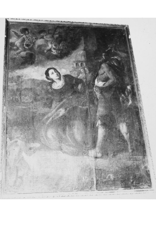 supplizio di Santa Lucia (dipinto) di Scatigno Giovanni (sec. XVIII)