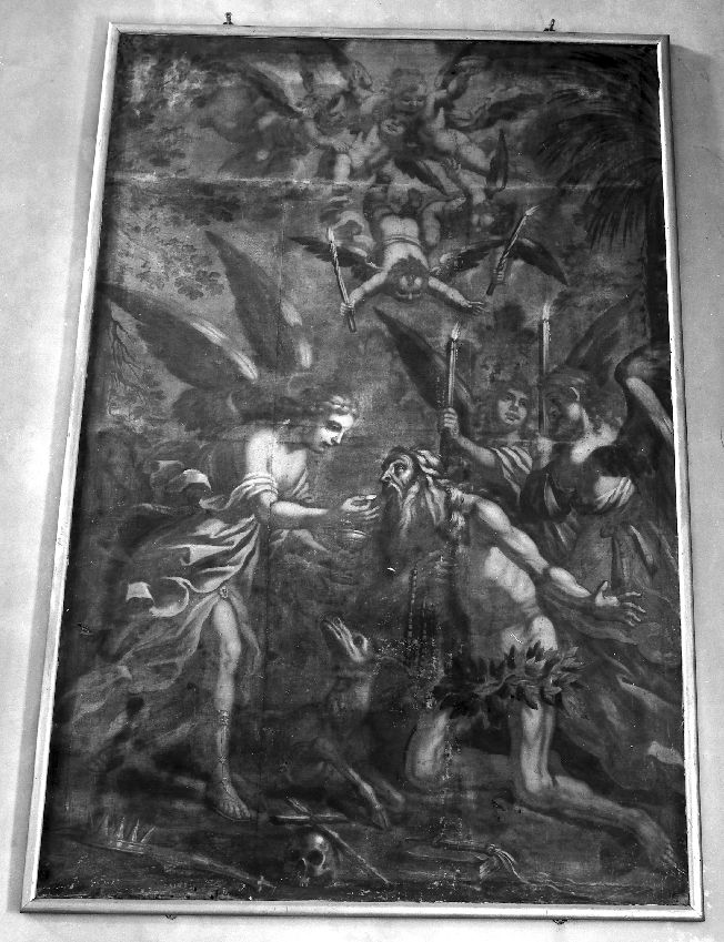 Comunione di san Paolo eremita (dipinto) - ambito pugliese (seconda metà sec. XVII)