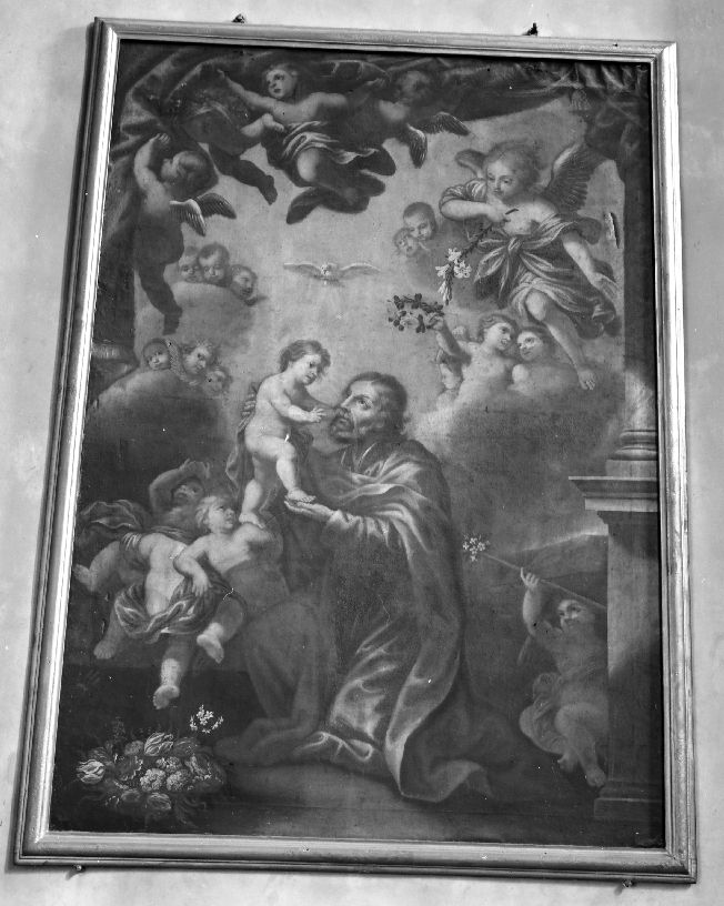 San Giuseppe e Gesù Bambino (dipinto) di Bianco Diego Oronzo (metà sec. XVIII)