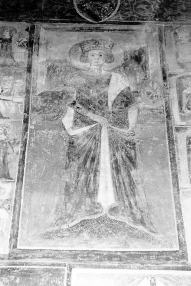 Santa Caterina d'Alessandria e storie dalla sua vita (dipinto) - ambito Italia meridionale (metà sec. XIV)