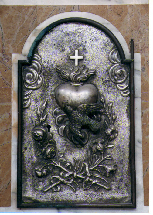 Sacro Cuore di Gesù (sportello di tabernacolo) - ambito Italia meridionale (fine/inizio secc. XIX/ XX)