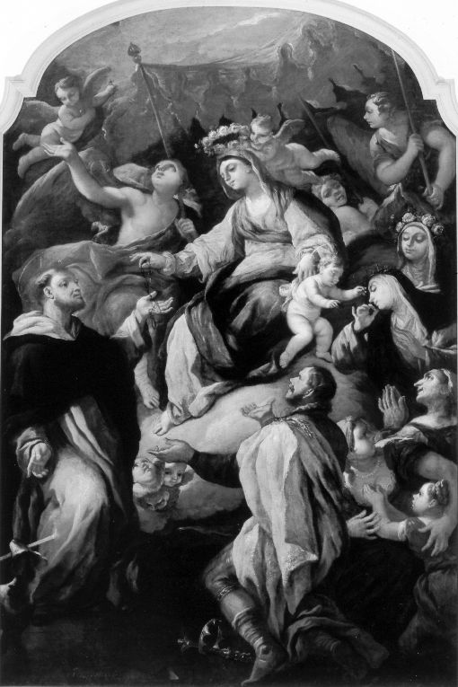 Madonna del Rosario (dipinto) di Miglionico Andrea (inizio sec. XVIII)