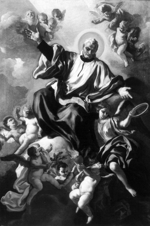 San Vincenzo de' Paoli in gloria (dipinto) di De Mura Francesco (sec. XVII)