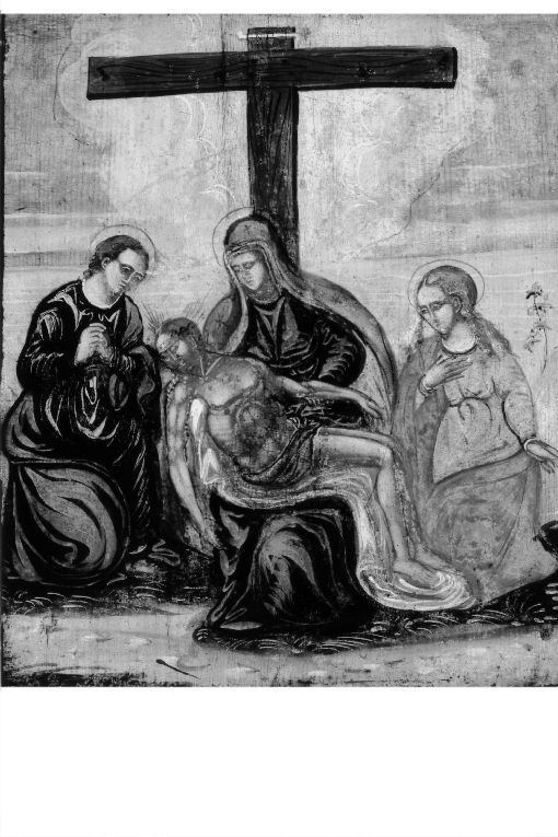deposizione di Cristo dalla croce (dipinto) - ambito bizantino (seconda metà sec. XVI)