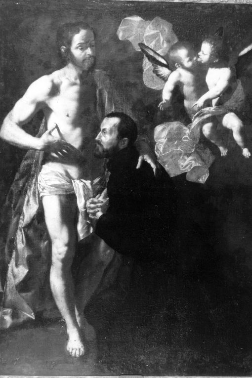 Cristo adorato da San Gaetano (dipinto) di Tiso Oronzo (seconda metà sec. XVIII)