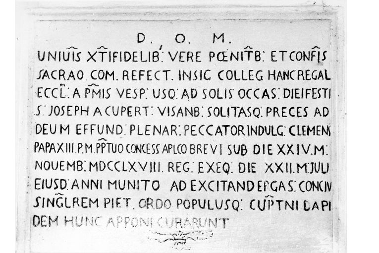 lapide - ambito salentino (sec. XVIII)