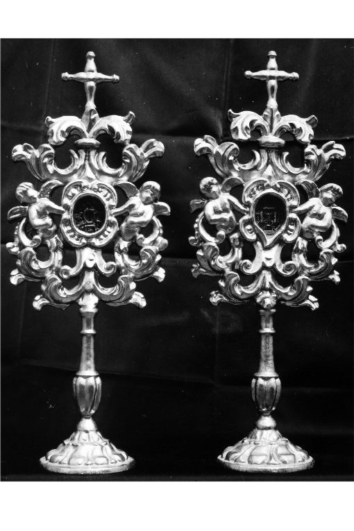 reliquiario, coppia - manifattura napoletana (sec. XVIII)