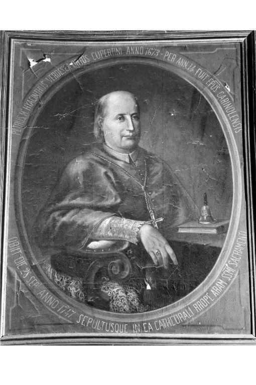Vescovo di Carinola Giacinto Verdesca copertinese (dipinto) - ambito salentino (sec. XIX)