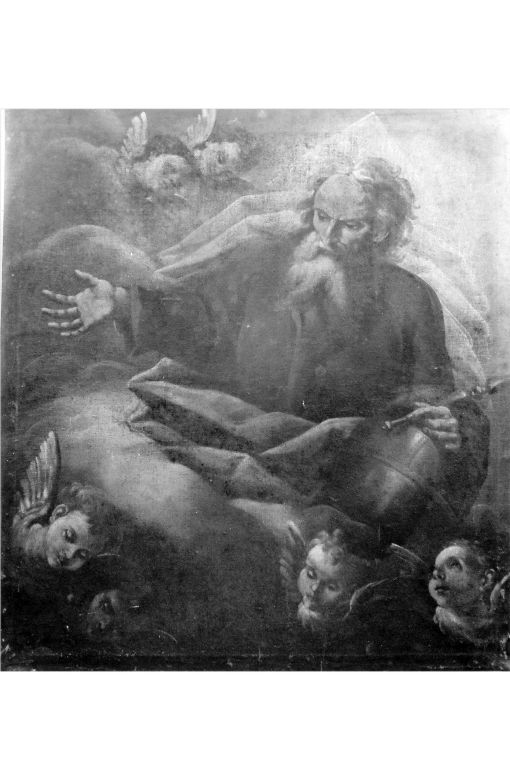 Dio Padre con cherubini (dipinto) - ambito Italia meridionale (metà sec. XVIII)