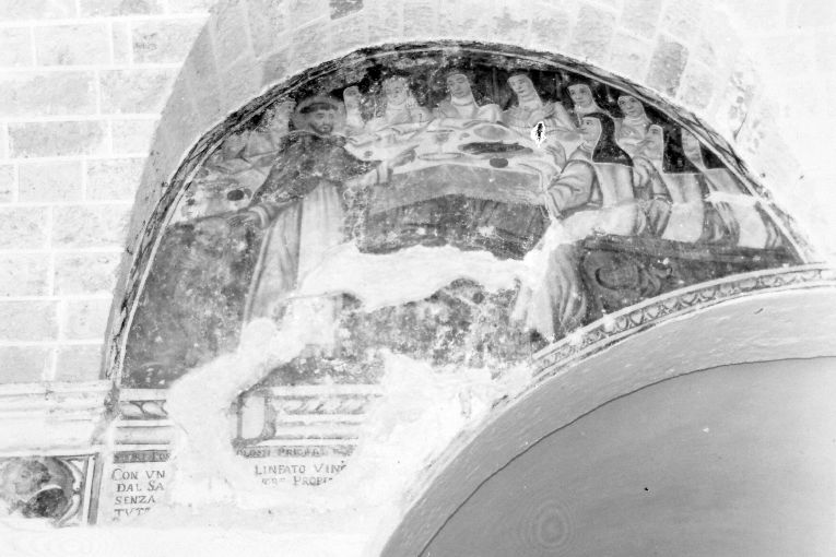 San Francesco e suore dell'ordine delle Clarisse (dipinto) - ambito salentino (sec. XVIII)