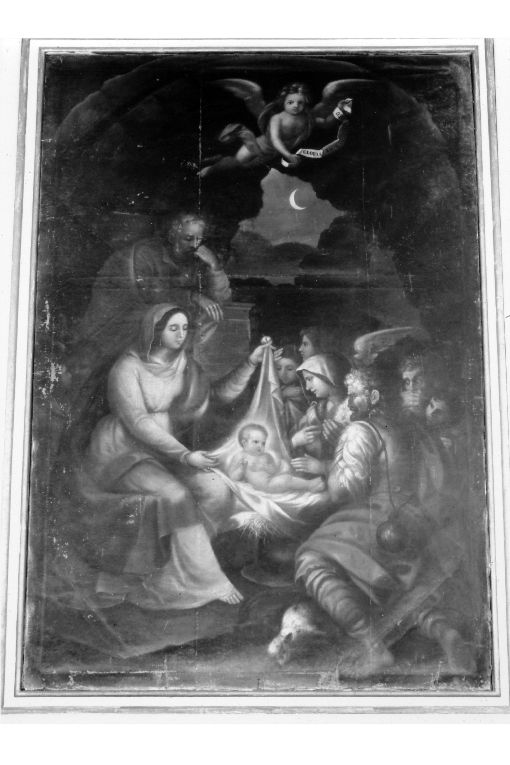 adorazione dei pastori (dipinto) - ambito Italia meridionale (secc. XVIII/ XIX)