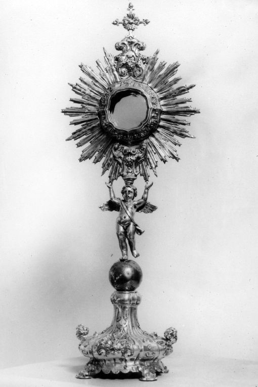 ostensorio - a raggiera - ambito italiano (sec. XVIII)