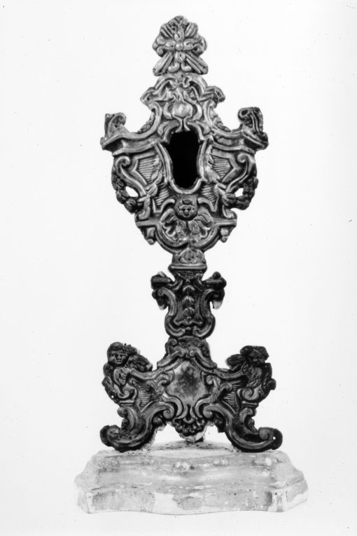 reliquiario - a ostensorio, serie - ambito salentino (seconda metà sec. XVIII)
