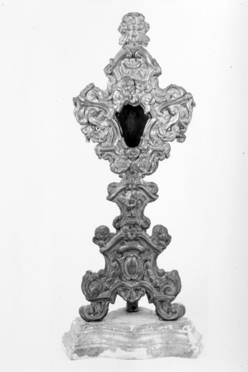 reliquiario - a ostensorio, serie - ambito salentino (seconda metà sec. XVIII)
