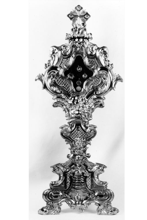 reliquiario - a ostensorio, serie - ambito salentino (prima metà sec. XX)