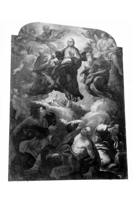 Trasfigurazione di Cristo con Profeti e Apostoli (dipinto) di Maglionico Andrea (attribuito) (sec. XVIII)