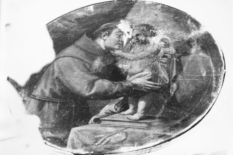 Sant'Antonio da Padova con il bambino (dipinto) - ambito salentino (seconda metà sec. XVIII)