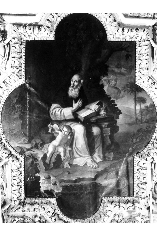 Sant'Antonio Abate (dipinto) di Calabrese Antonio (attribuito) (sec. XIX)