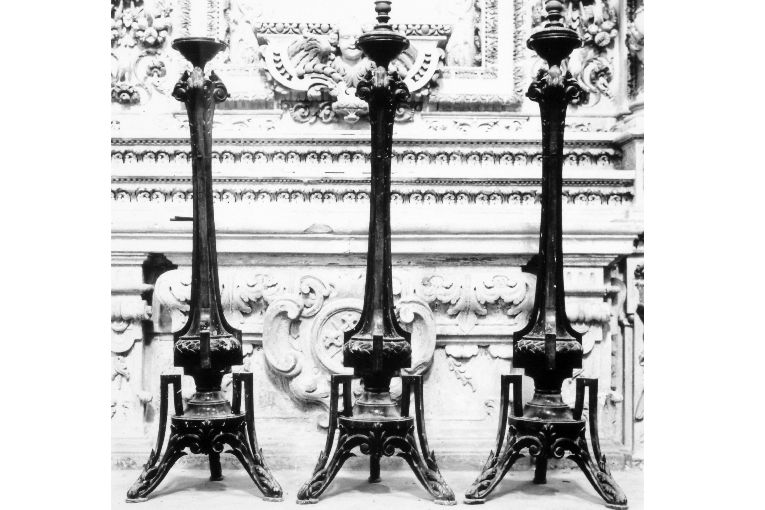 candeliere, serie - ambito salentino (seconda metà sec. XIX)