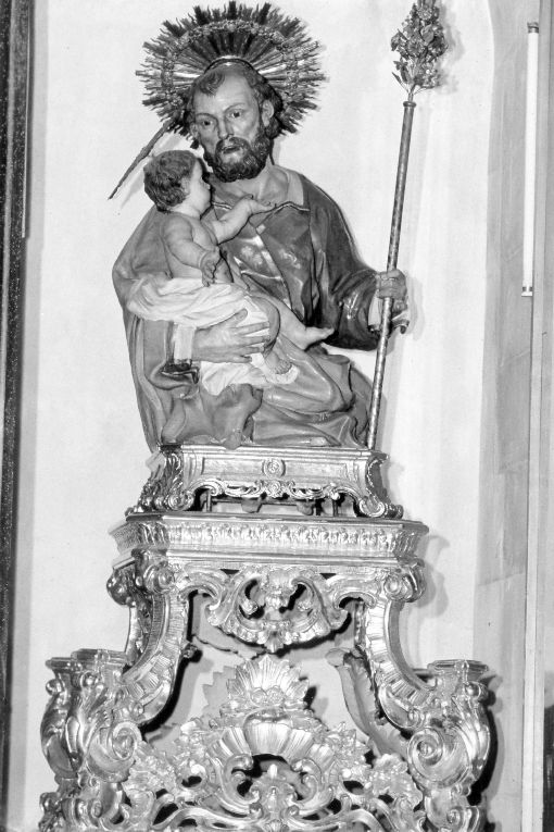 San Giuseppe e Gesù Bambino (scultura) - manifattura salentina (sec. XVII)