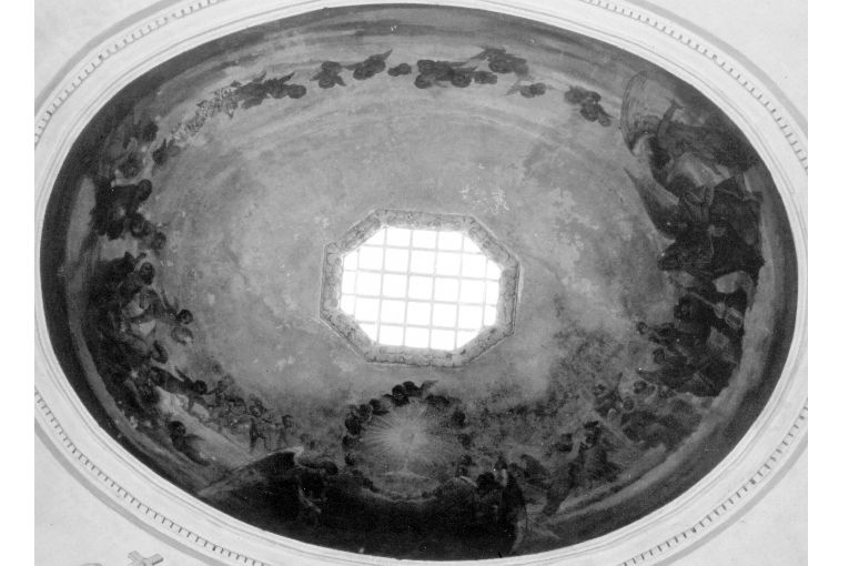 Santissimo Sacramento e Gloria del Paradiso (dipinto) di Flora Agesilao (sec. XIX)